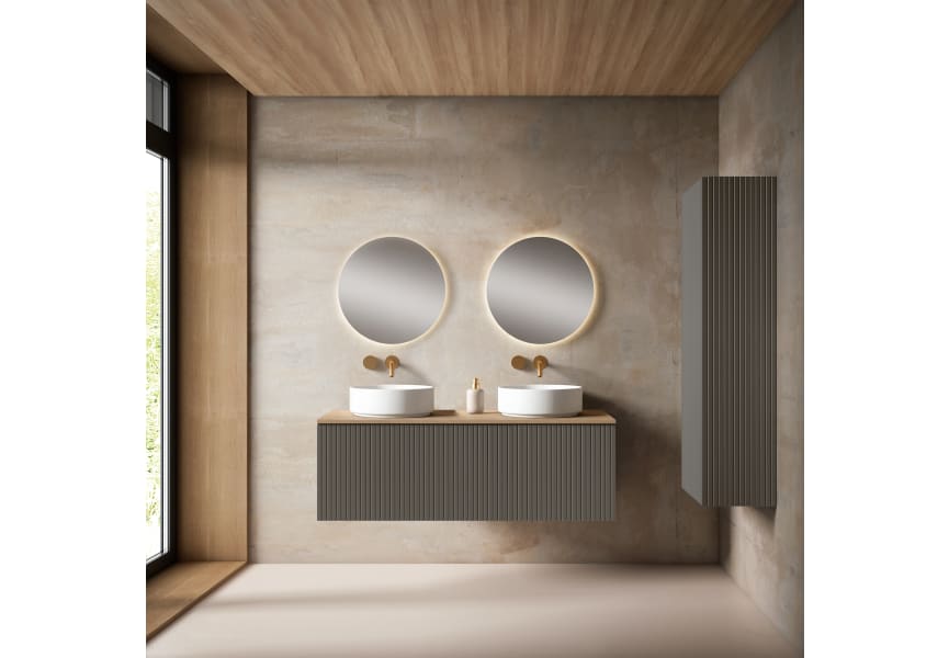 Meuble de salle de bains avec plan de toilette en MDF hydrofuge Bari Visobath principal 4