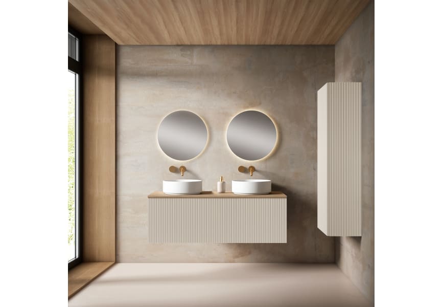 Meuble de salle de bains avec plan de toilette en MDF hydrofuge Bari Visobath principal 5