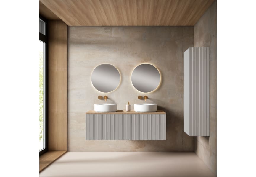 Meuble de salle de bains avec plan de toilette en MDF hydrofuge Bari Visobath principal 6