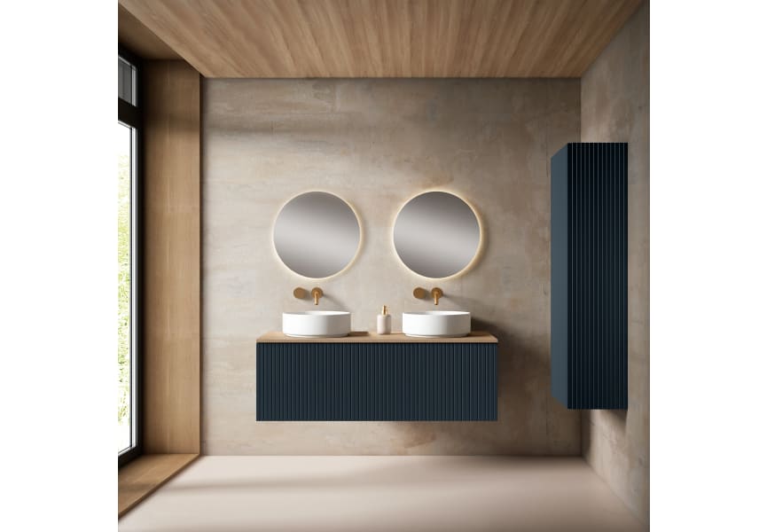 Meuble de salle de bains avec plan de toilette en MDF hydrofuge Bari Visobath principal 8