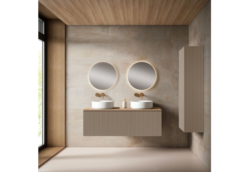 Meuble de salle de bains avec plan de toilette en MDF hydrofuge Bari Visobath principal 0