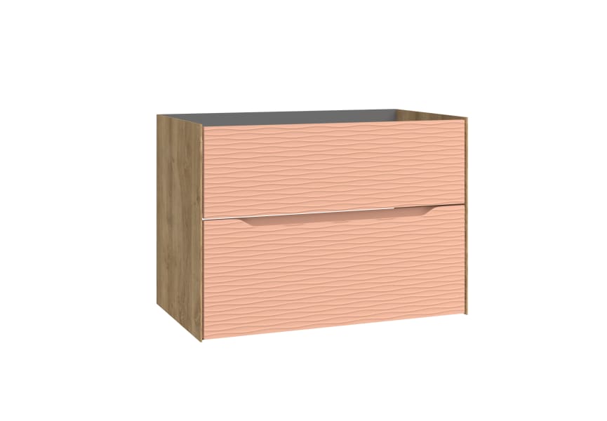 Meuble de salle de bains avec plan de toilette en bois Sahara Coycama principal 26