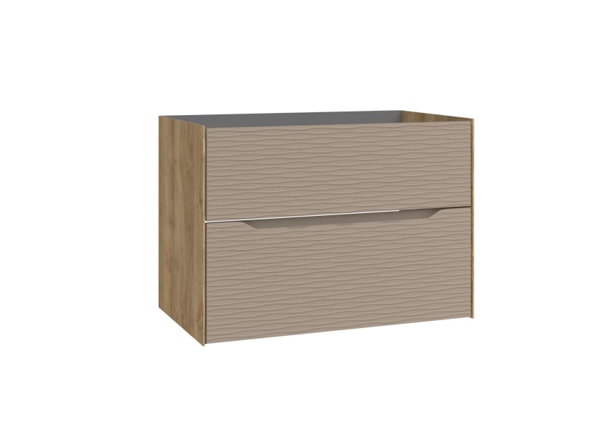 Meuble de salle de bains avec plan de toilette en bois Sahara Coycama principal 22