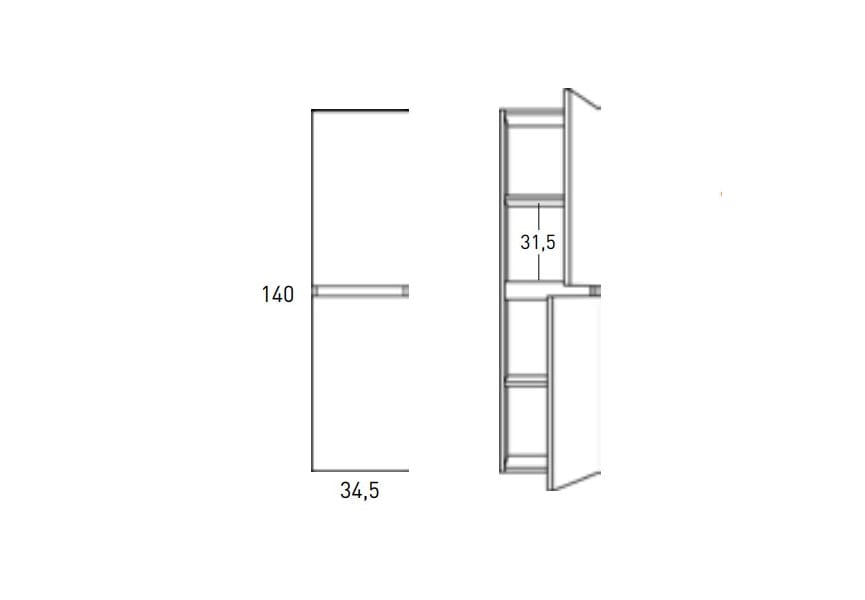 Colonne de salle de bains Box de Visobath croquis 4