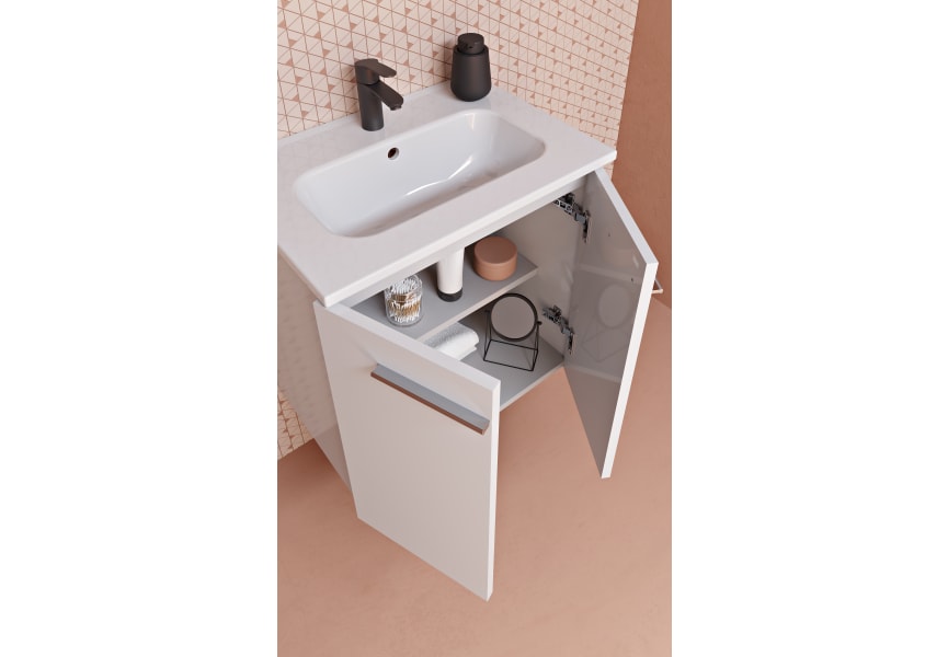 Ensemble complet de meubles de salle de bains à profondeur réduite 35 cm Street Royo détail 6