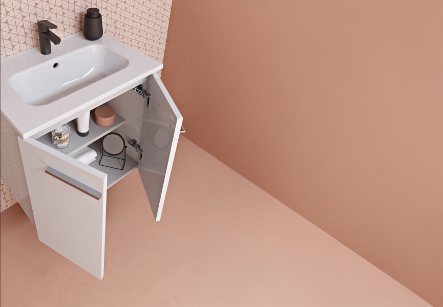 Ensemble complet de meubles de salle de bains à profondeur réduite 35 cm Street Royo détail 7