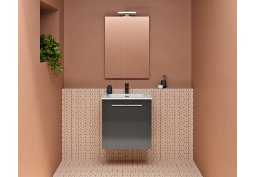 Ensemble complet de meubles de salle de bains à profondeur réduite 35 cm Street Royo principal 2