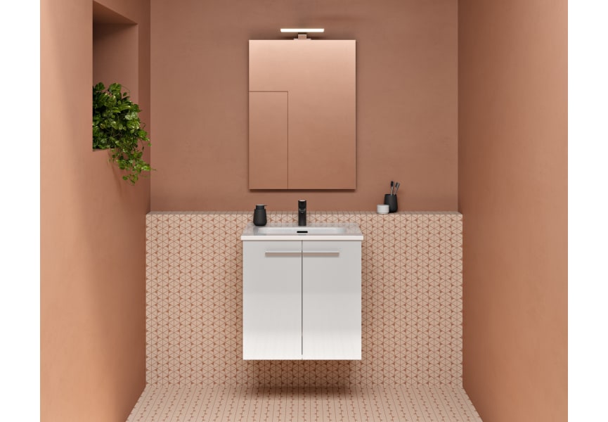 Ensemble complet de meubles de salle de bains à profondeur réduite 35 cm Street Royo principal 0