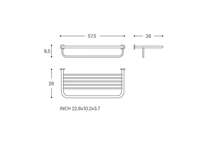 Architect Cosmic étagère de salle de bain porte-serviettes croquis 5