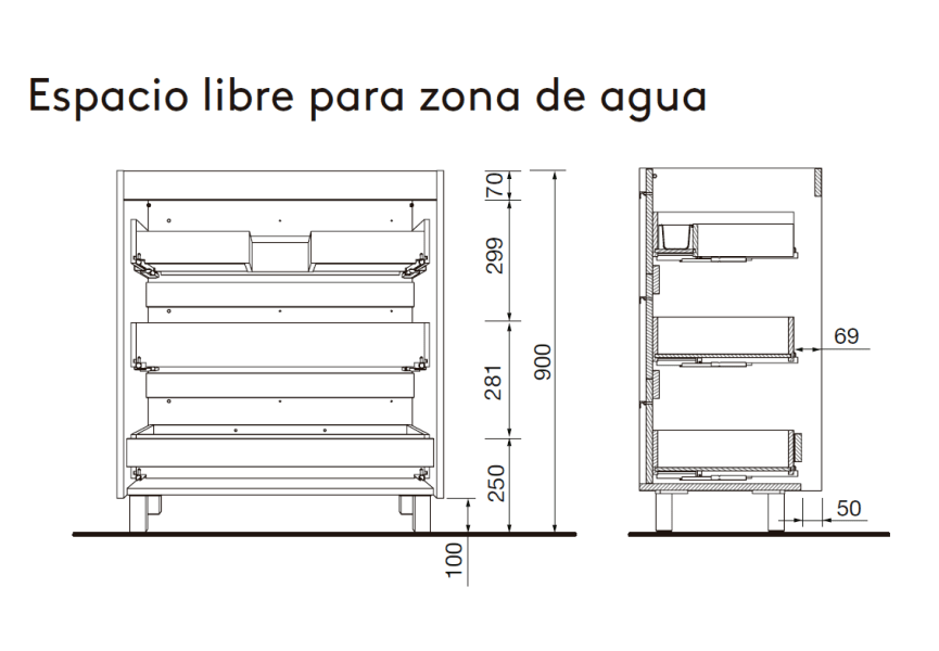 Ensemble de meubles de salle de bain Attila Salgar croquis 13