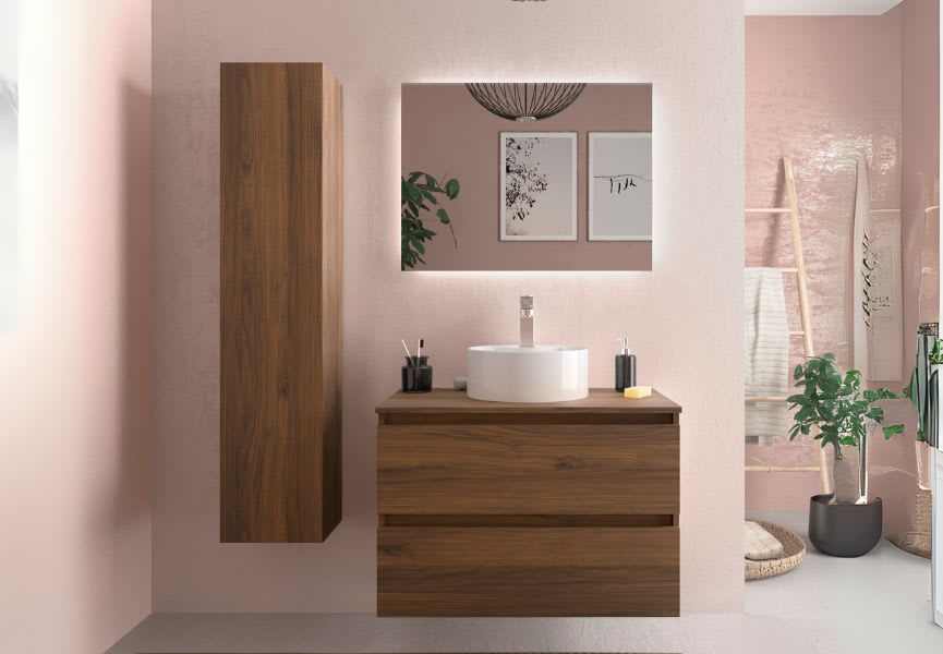 Meuble de salle de bain avec vasque à poser Bequia Salgar principal 1