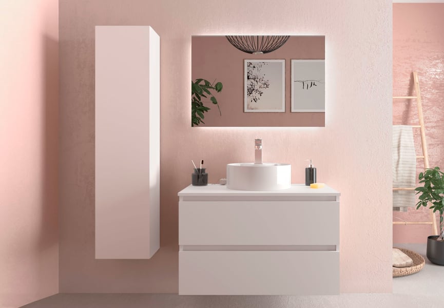 Meuble de salle de bain avec vasque à poser Bequia Salgar principal 2