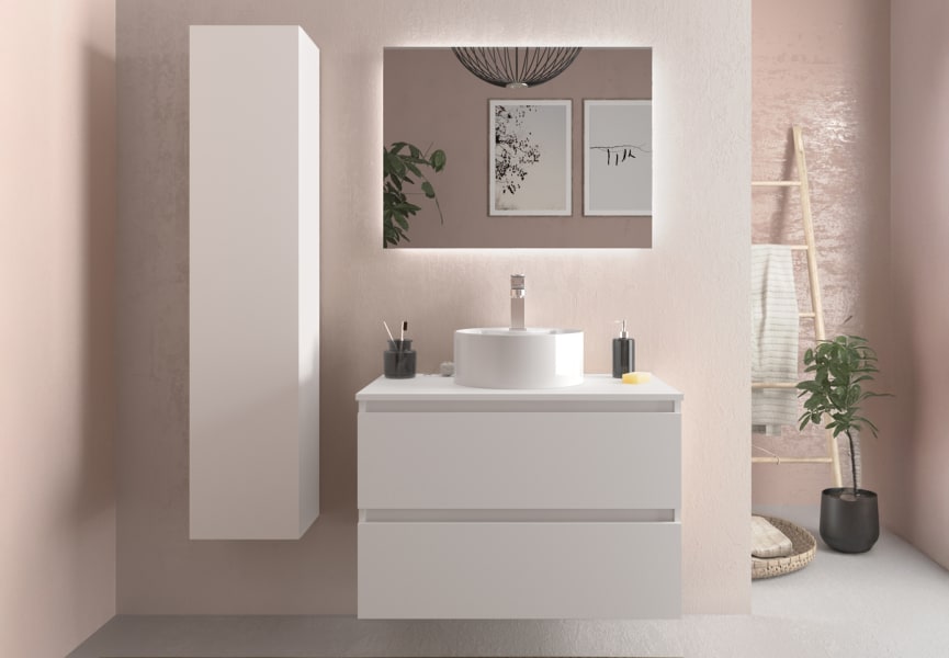 Meuble de salle de bains avec vasque à poser Bequia Salgar principal 2