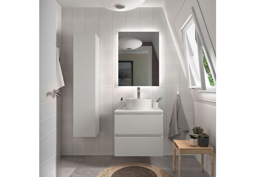 Meuble de salle de bain avec vasque à poser Bequia Salgar environnement 10