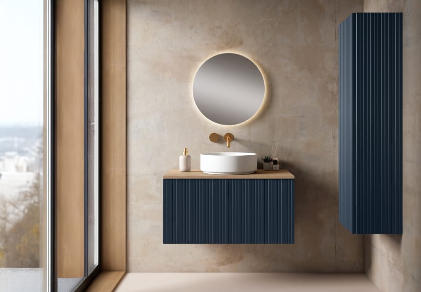 Meuble de salle de bains avec plan de toilette en MDF hydrofuge Bari Visobath principal 7