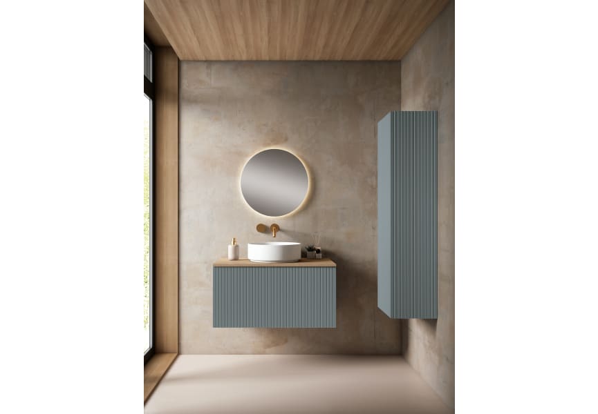 Meuble de salle de bains avec plan de toilette en MDF hydrofuge Bari Visobath principal 1