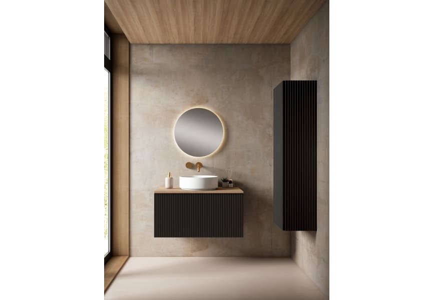 Meuble de salle de bains avec plan de toilette en MDF hydrofuge Bari Visobath principal 2