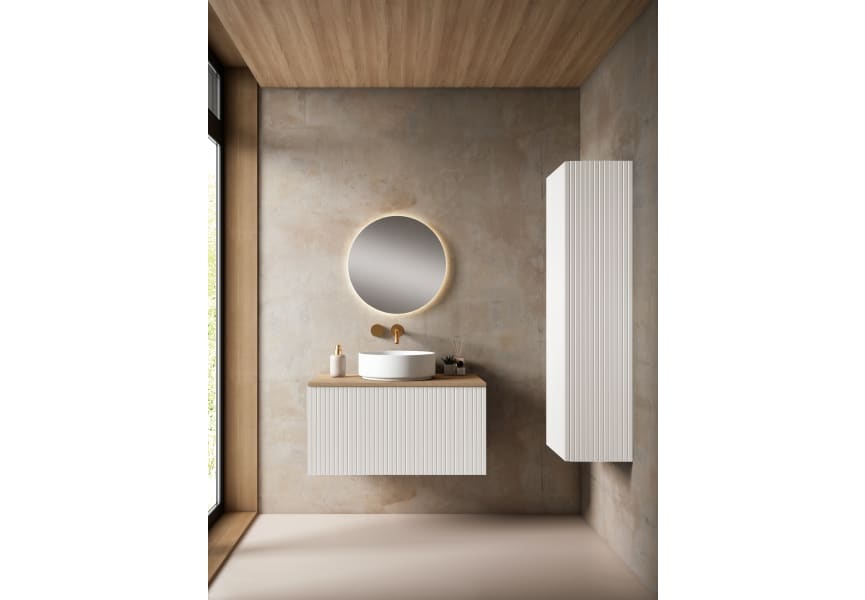 Meuble de salle de bains avec plan de toilette en MDF hydrofuge Bari Visobath principal 3