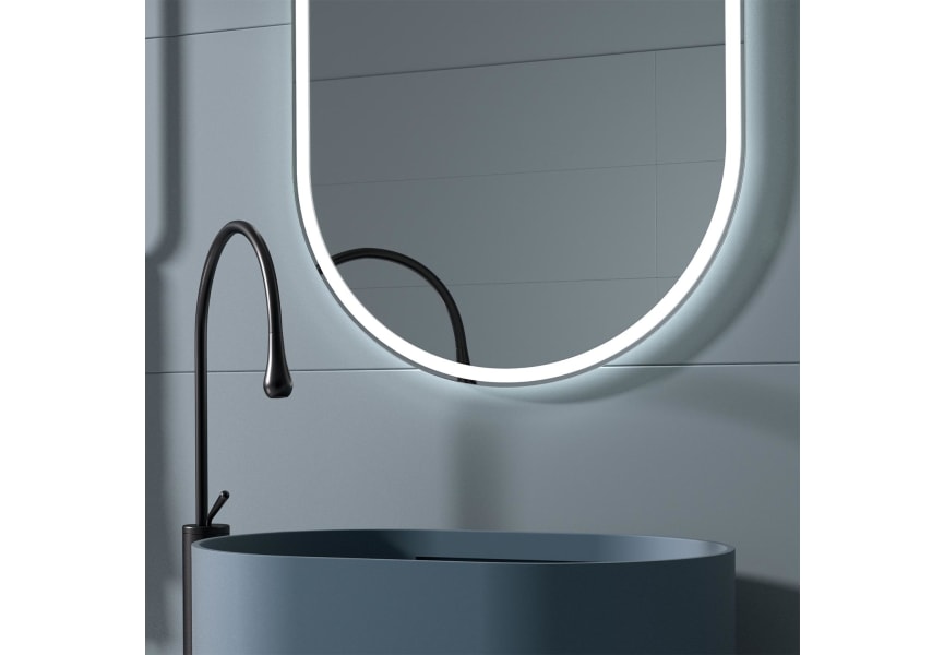 Miroir de salle de bains avec éclairage LED Luzon Eurobath détail 3