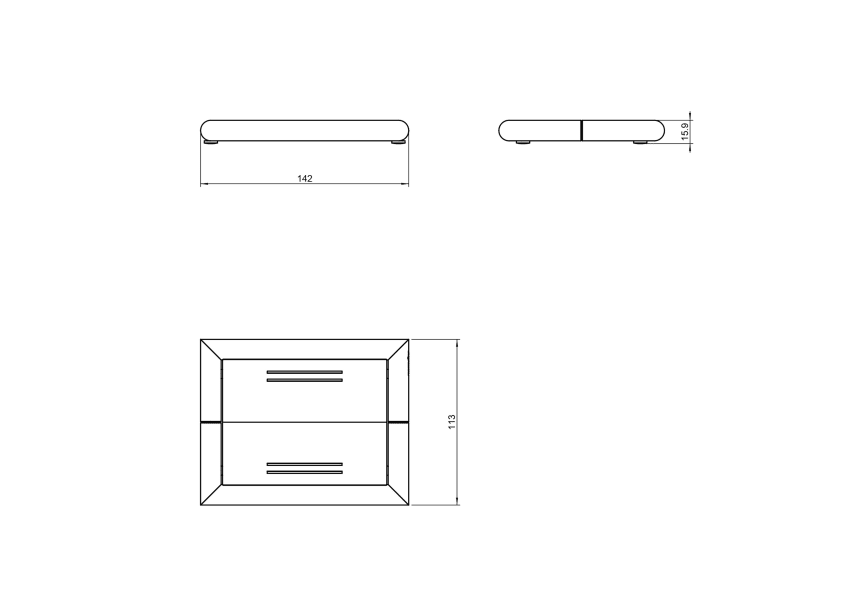 Porte-savon de bain Micra Cosmic croquis 1