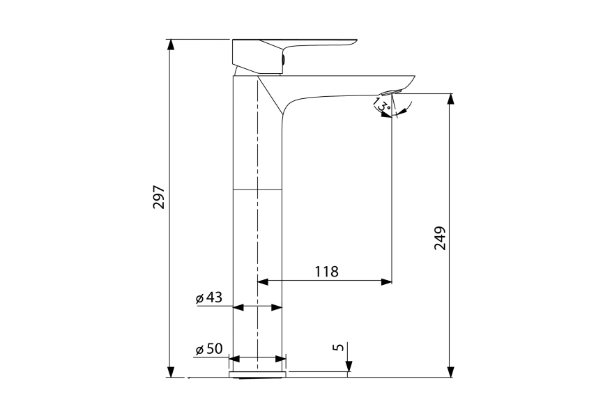 Robinet de lavabo Cassio GME croquis 9