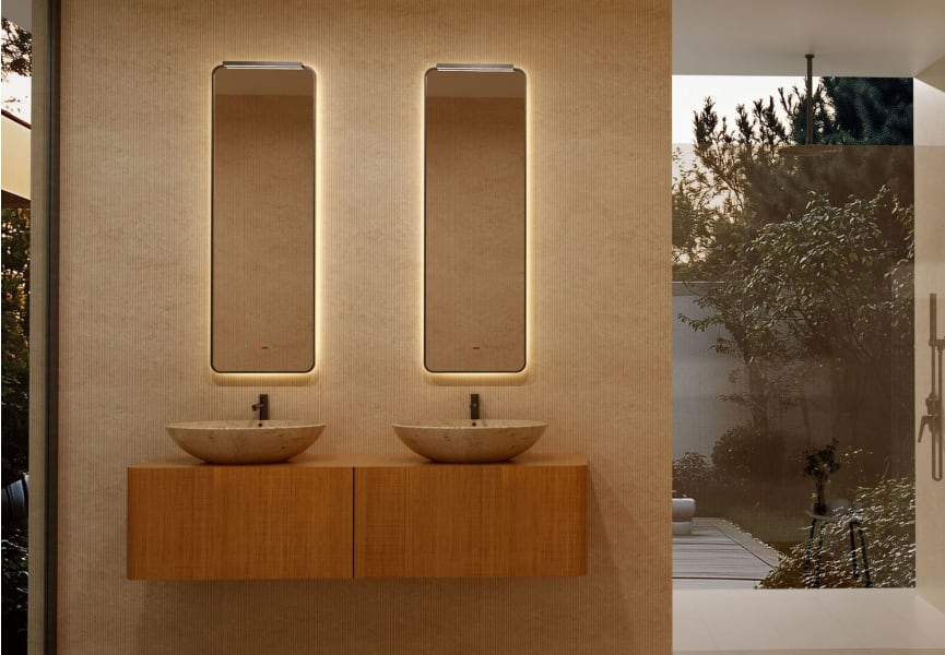 Miroir de salle de bains avec l'éclairage LED Palermo Ledimex principal 1