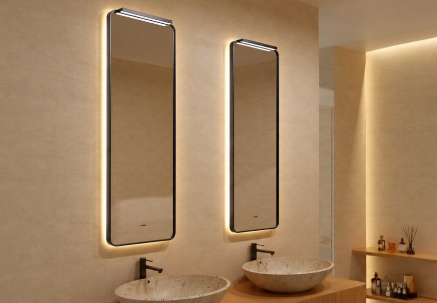 Miroir de salle de bains avec l'éclairage LED Palermo Ledimex principal 0