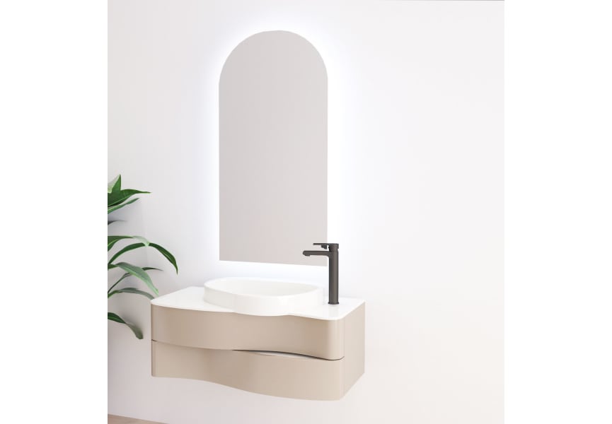 Miroir arco avec éclairage LED Lama Bruntec principal 1