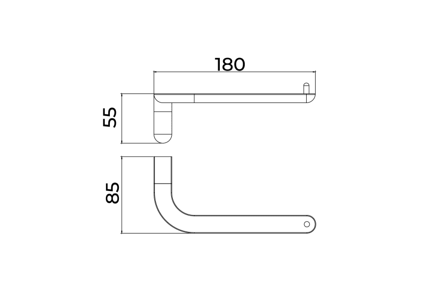 Porte-rouleau de salle de bain Aura Medimex croquis 8