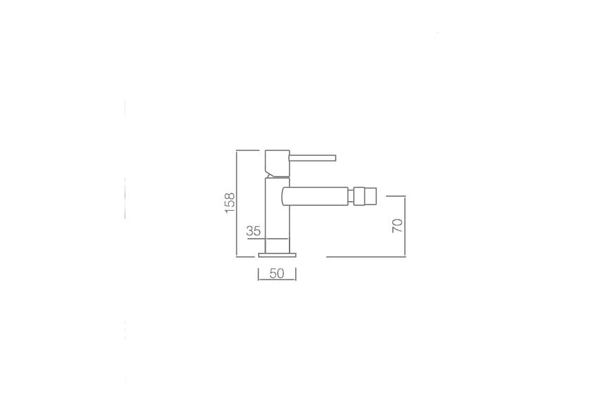 Mitigeur de bidet Moscú Imex croquis 1