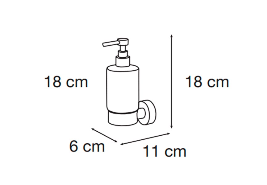 Distributeur de savon Arena by Mediterranea Distributeur de savon pour salle de bains croquis 1