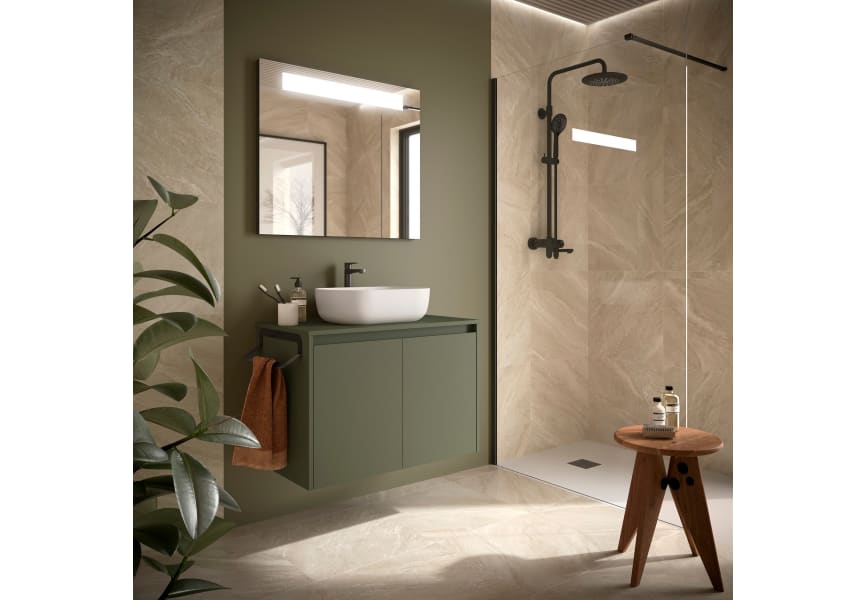 Meuble de salle de bain Noja Salgar avec comptoir en bois principal 5