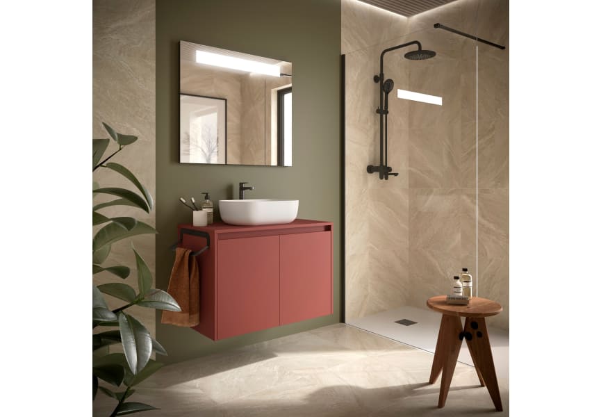 Meuble de salle de bain Noja Salgar avec comptoir en bois principal 6