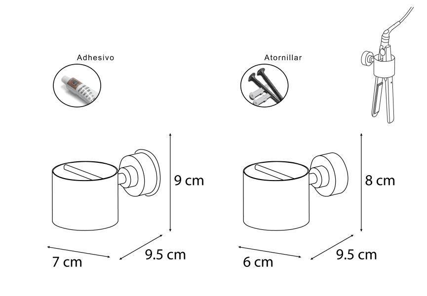 Support pour fer à lisser 501 Bruntec croquis 1