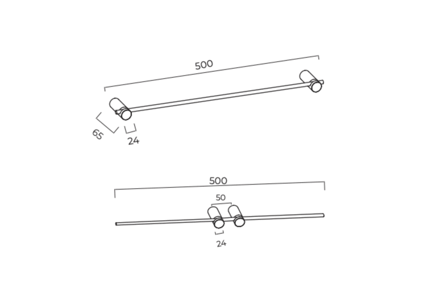Barre porte-serviettes de bain Time Medimex croquis 6
