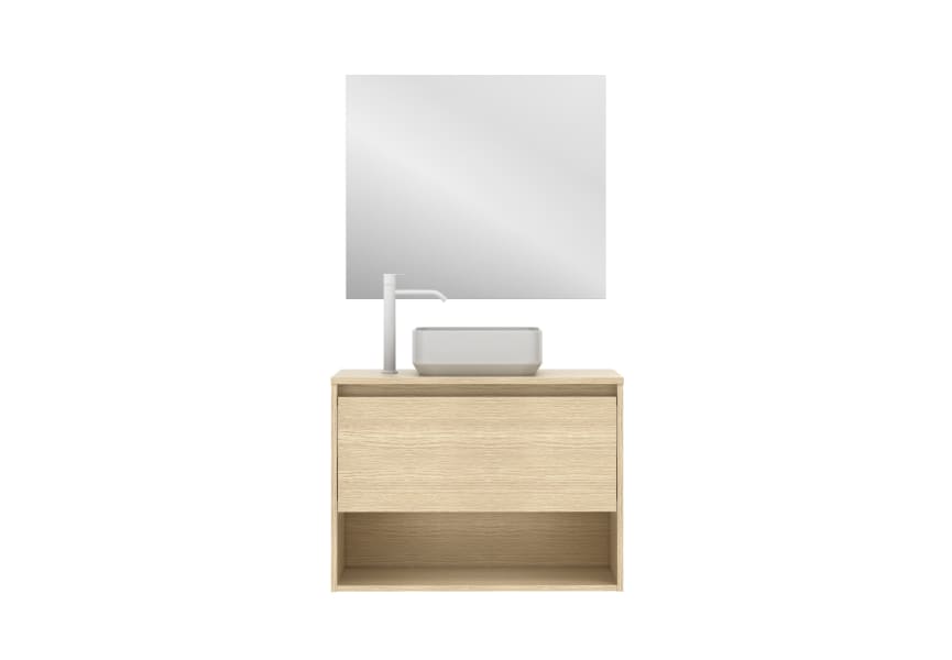 Ensemble de meubles de salle de bains avec vasque et meuble sous lavabo Niwa Top Amizuva 3D 8