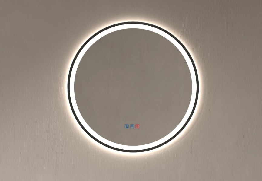 Miroir de salle de bains avec l'éclairage LED Aura Bruntec principal 0
