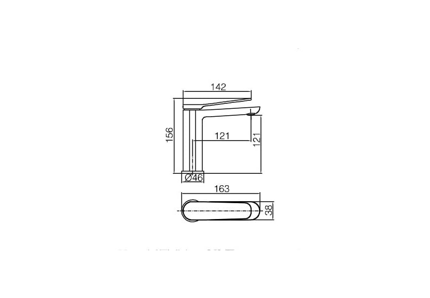 Mitigeur de lavabo Dinamarca Imex croquis 6