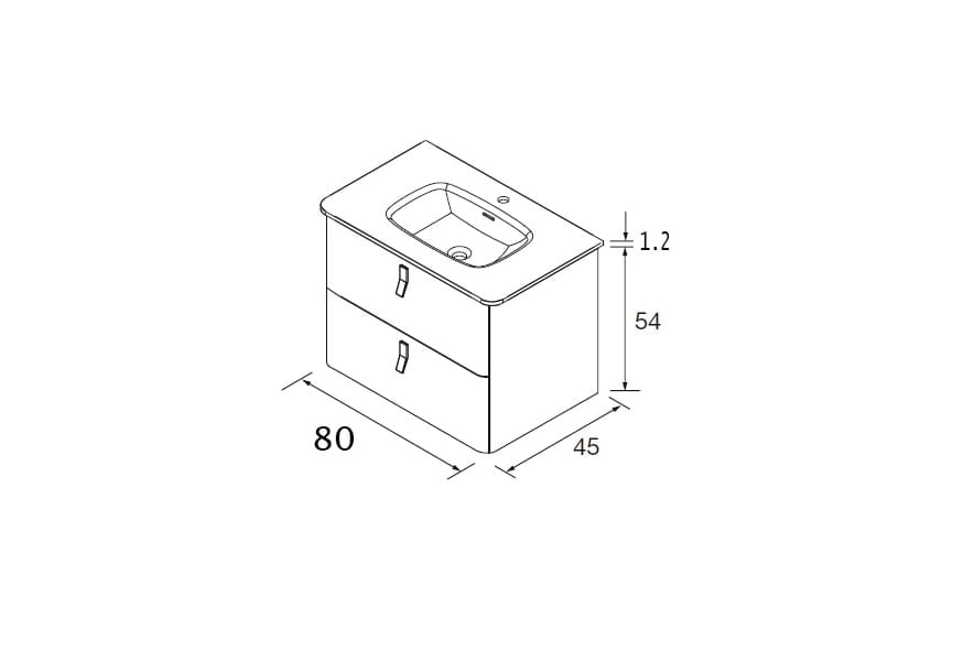 Ensemble de meubles de salle de bains Silane Salgar croquis 9