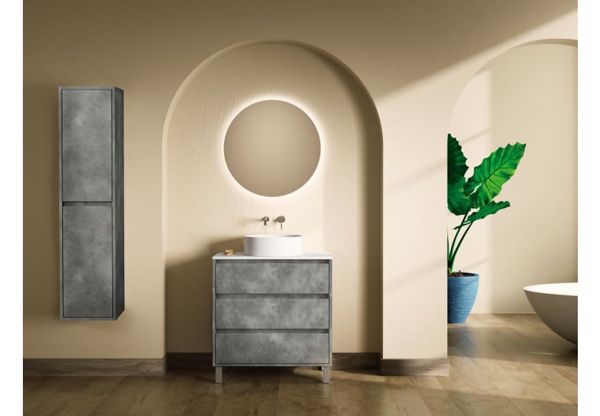 Meuble de salle de bains avec plan de toilette Solid Surface Boston Bruntec principal 2