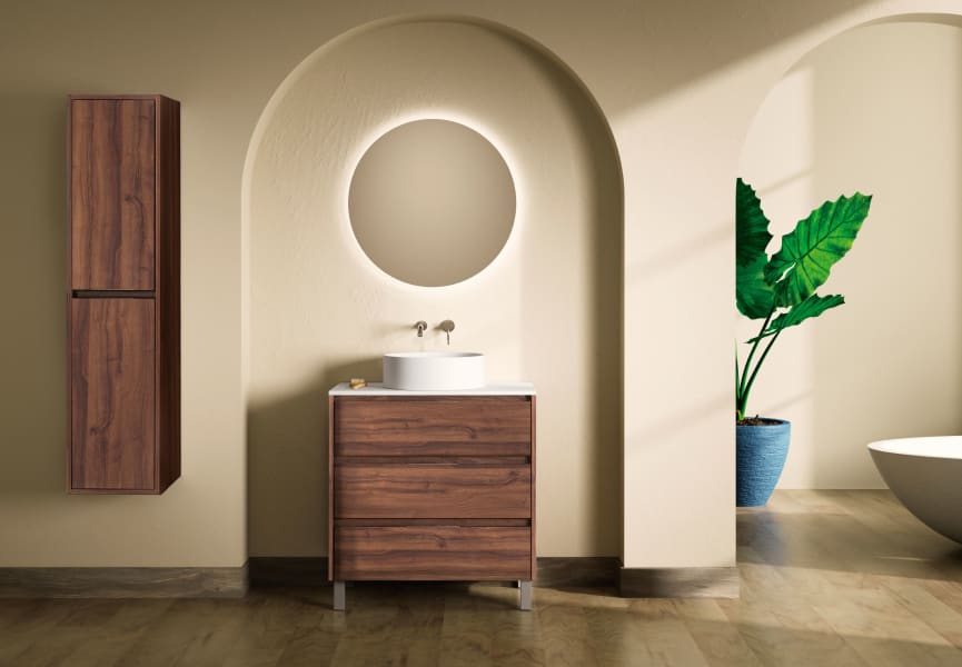 Meuble de salle de bains avec plan de toilette Solid Surface Boston Bruntec principal 3