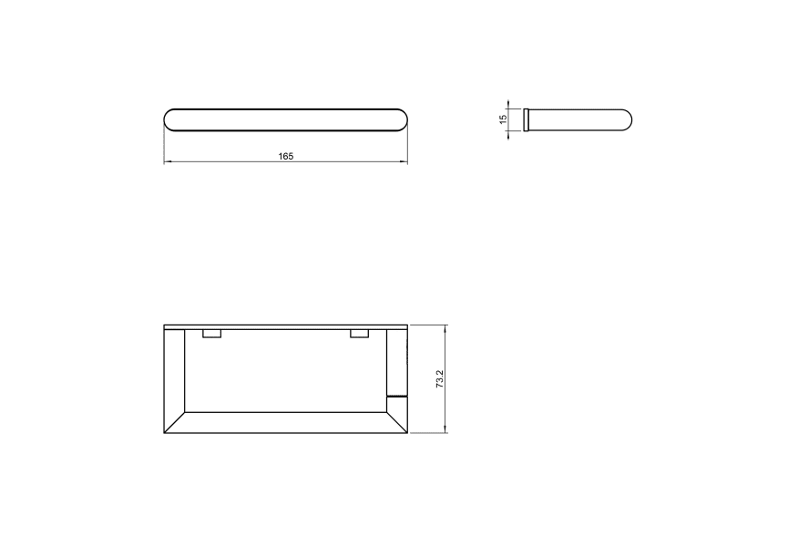 Porte-rouleau de toilette Micra Cosmic croquis 3