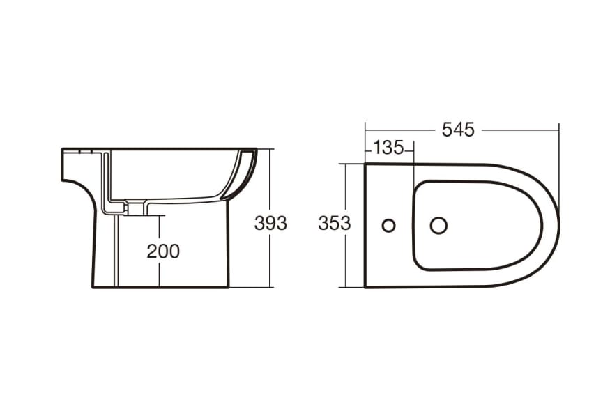 Bidet Merlin Bruntec croquis 2