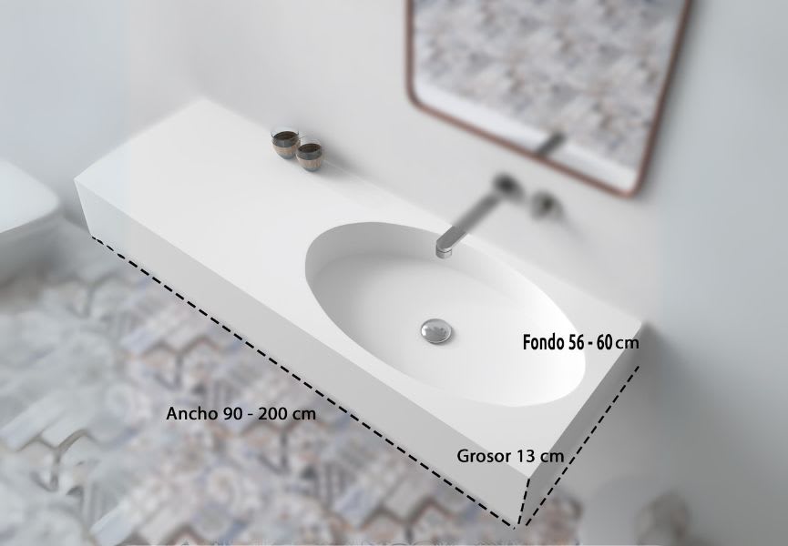 Lavabo suspendu California Bruntec croquis 2
