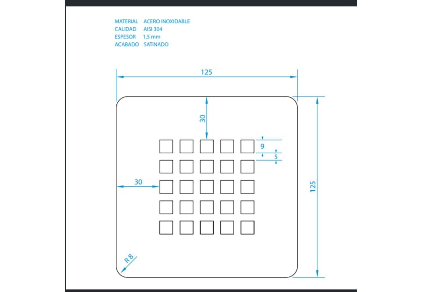 Receveurs de douche en résine Design Basic de Bruntec croquis 2