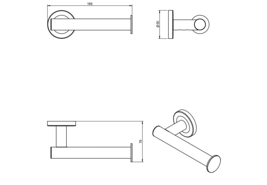 Porte-papier hygiénique Architect S+ Cosmic croquis 22