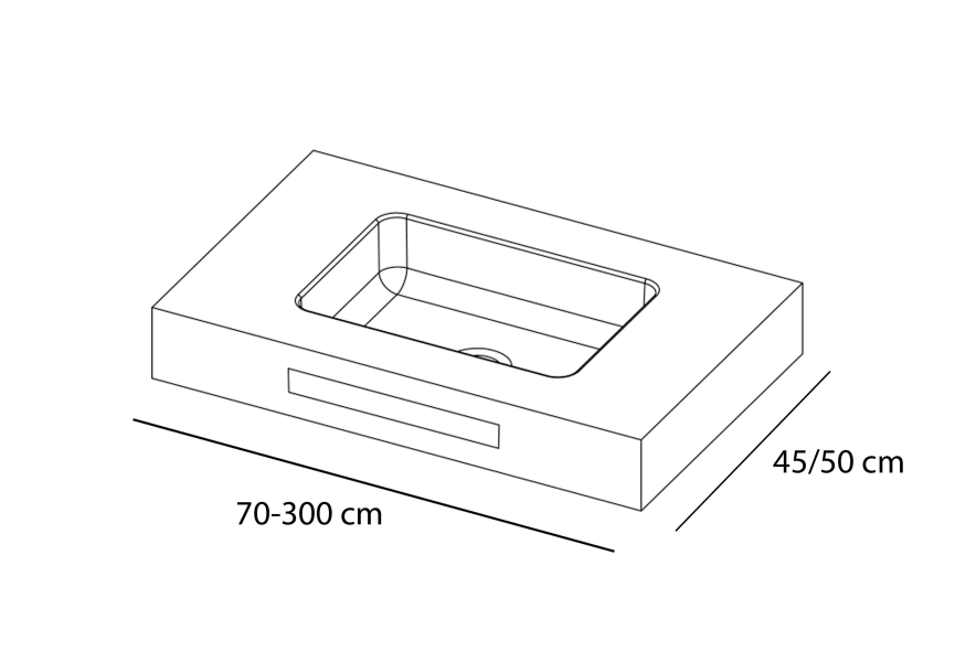 Vasque suspendue Maia Hidronatur croquis 7