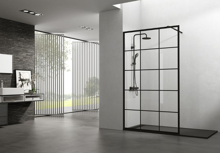 Paroi de douche Noir Chess Screen GME environnement 2