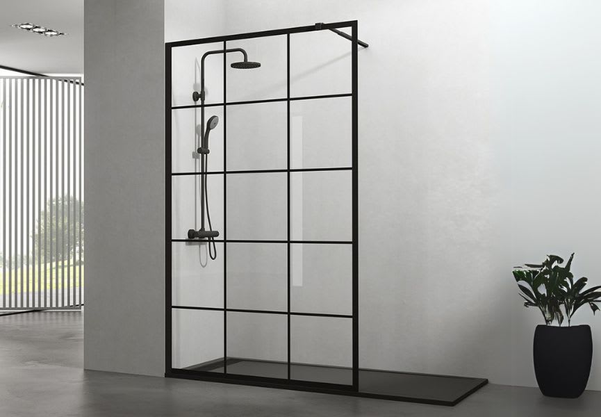Paroi de douche Noir Chess Screen GME principal 0