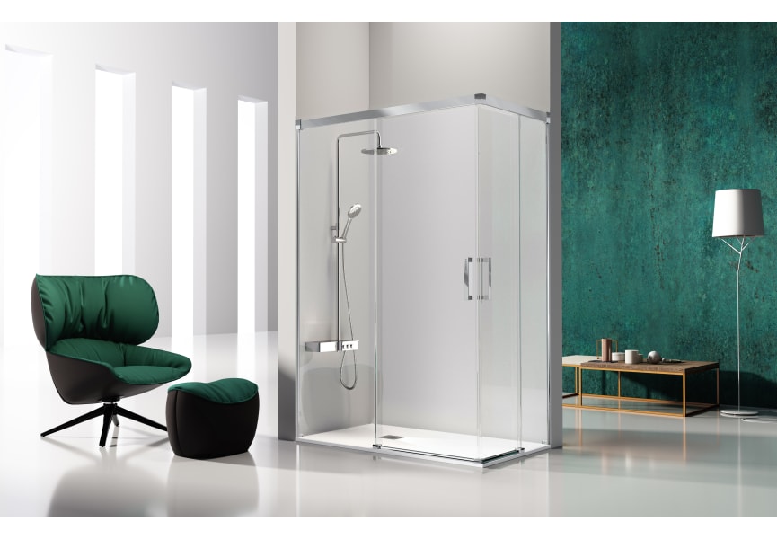 Paroi de douche d'angle Glasé (GS607+GS607) Kassandra principal 0